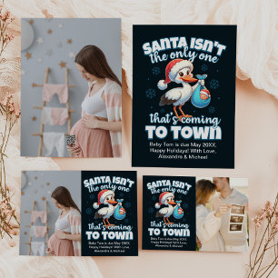 Funny Christmas Baby Pregnancy Ankündigung Runder Aufkleber