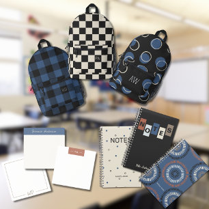 Einfache Minimalistische Schwarze Monogramm Vollst Post-it Klebezettel