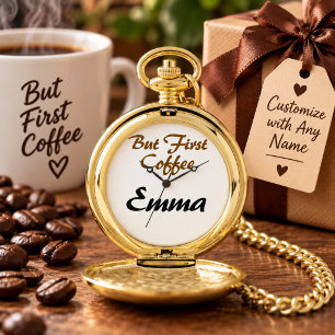 Aber zuerst Kaffee Wanduhr für Kaffeeliebhaber