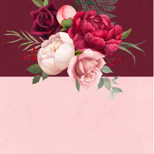 Luxury Burgundy Blush Pink Glitzer Peony Wedding Einladung