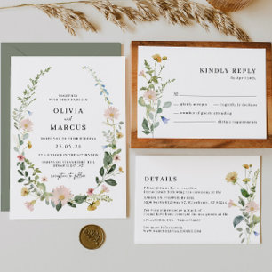 Boho Spring Wildblume Garden Wedding Tischnummer