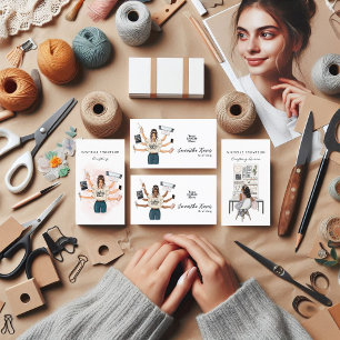 Afrikanisch-amerikanische Kunsthandwerkerkönigin B Visitenkarte