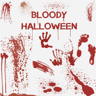 Blutiger Handabdruck Blutverschmierte Halloween Pappteller