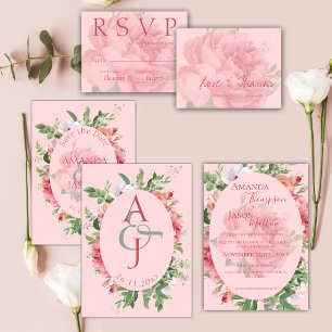 Hübsche Blush Pink Bläschen Hochzeit Sichern Sie d Magnet