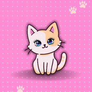 Süße rosa Kitty-Katze personalisierter Name Post-it Klebezettel