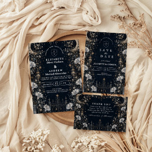 Gothic Dark Celestial Hochzeit Save The Date