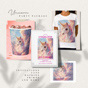 Magical Unicorn Birthday Napkins Serviette