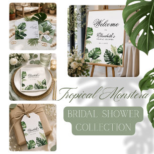 Tropische Monstera-Junggesellinnenabschied-Napkins Serviette
