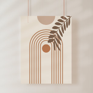 Löwenzahn, Orange Spirale, Boho-Abstrakte Kunst Fotodruck