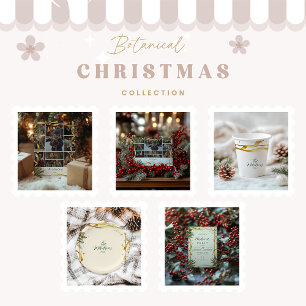 Foto Gold Ribbon Rustikales Weihnachtsfest Party Feiertagskarte