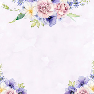 Violet Lila Watercolor Florals Polterabend Einladung