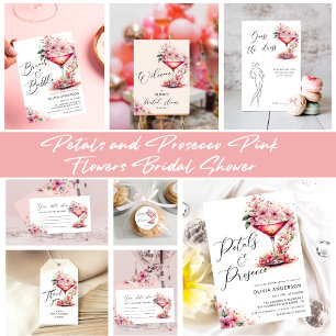 Brunch und Bubbly Brautparty Floral Einladung