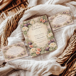 Weiche Feigen-Botanische Hochzeitsdusche Dankeskarte
