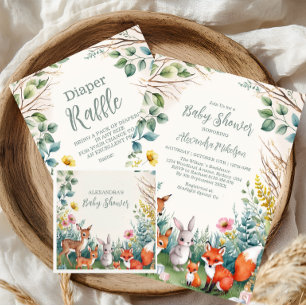 Moderne Waldtiere Waldsäulendusche Pappteller