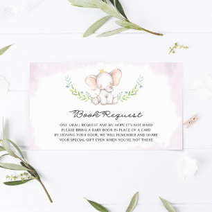 Niedliche Wasserfarbenjunge Elephant Girl Diaper Begleitkarte