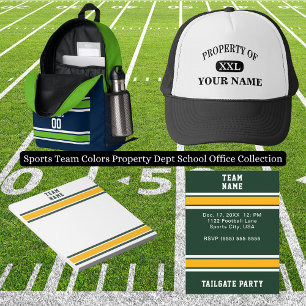 Sportteam Ihr Name Grün Gold Weiß Trinkflasche