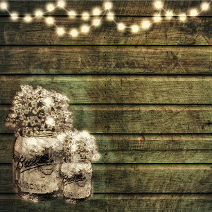 Rustic Mason Jar Verlobung Einladung