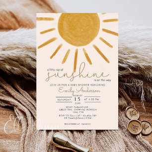 Ein wenig Sonnenschein Boho Sun Babydusche Poster