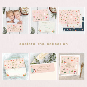 Niedliche Weihnachten Rechteckiger Pappuntersetzer