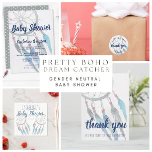 Boho Tribal Dreamcatcher Baby Shower Einladung