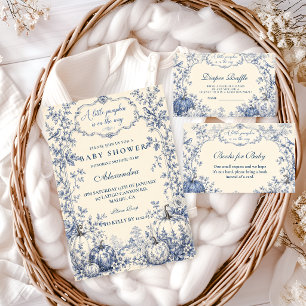 Elegante Blaue Chinoiserie-Kleiner-Kürbis-Baby-Sho Serviette