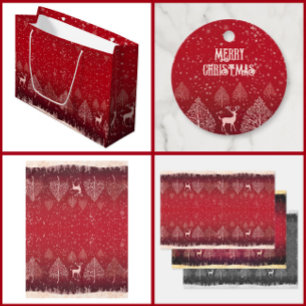 Red Merry Christmas Geschenkanhänger