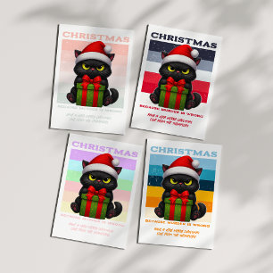 Minimaler Chaos Lustiges Retro-Weihnachtsfoto eine Feiertagskarte