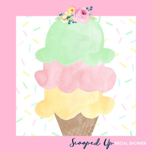 Aquarell-Eiscreme Pappteller