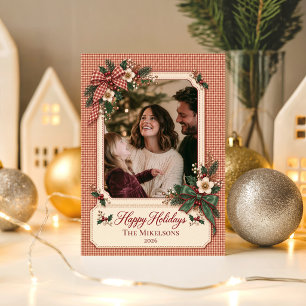 Elegantes Coquette-Weihnachten im Erbstil Geschenkpapier