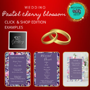 violette Wildblume Einladung