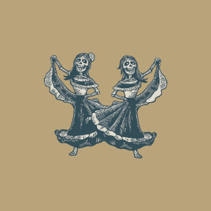 Calaveras (Lesben) Einladung zur Hochzeit (Farbe 4 Puzzle