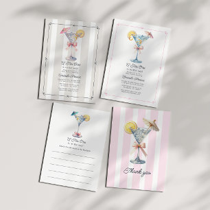 Eine Tini One ist auf dem Weg Martini Baby Shower Einladung
