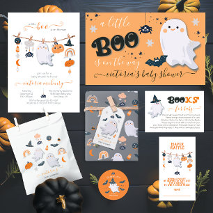 Little Boo Halloween Baby Dusche Runder Aufkleber