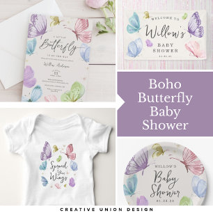 Boho Spread your Wings Butterfly Baby Ein Stück Baby Strampler