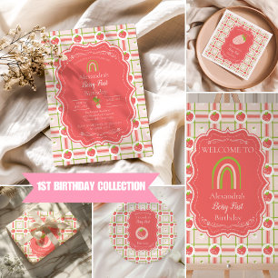 Berry First Birthday 1. Geburtstag Geschenkpapier Set