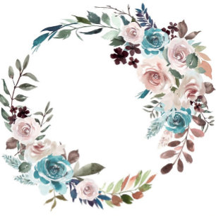 Botanisches Rosa und Aquamarine Hochzeit von Wasse Einladung