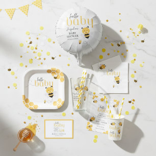 Schöne Momente: Hallo Baby Bienendusche Rechteckiger Pappuntersetzer