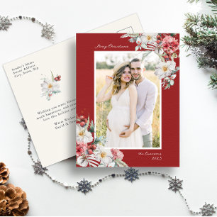 Black Botanical First Christmas Keramikornament