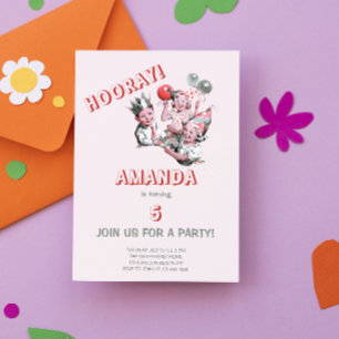 Vintager 50er Classic Simple Children Geburtstagsp Postkarte