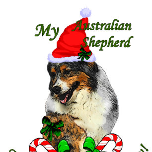 Australische Shepherd Weihnachtsgeschenke Feiertagskarte