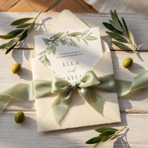 Olive Branch Save-the-Date-Karte   Elegantes Grünz Einladung
