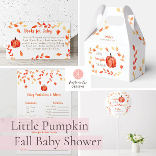 Kleiner Pumpkin Baby Duwer Windel Raffle Game Fall Begleitkarte