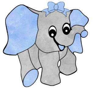 Birthday Boy Blue Baby Elephant Große Geschenktasc Geschenktüte