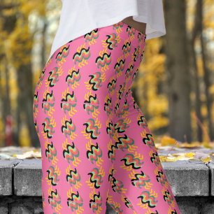 Frivolous Timberwolf White Finger Paint Pattern Leggings