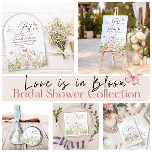 Boho Liebe in Boom Wildblume Bow Brautparty Einladung
