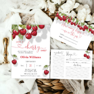 Cherry Liebe ist süßes Brautparty Einladung