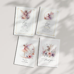 Fairy First 1. Geburtstag Party Einladung