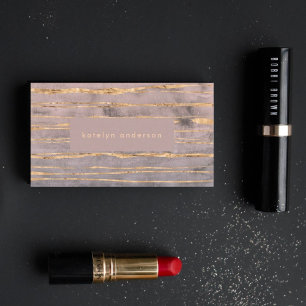 Moderne Marmorgoldfolie Edelstein Innenarchitektin Terminkarte