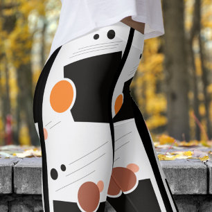 Abstraktes Aquamarines und rosa Pfeilmuster Leggings