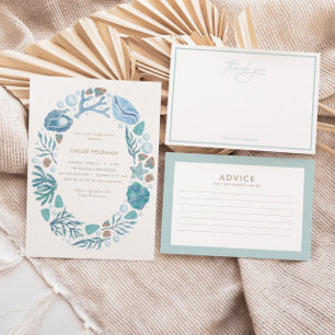 Unterhalb des Meeres Wasserfarben Wasserfläche Dankeskarte